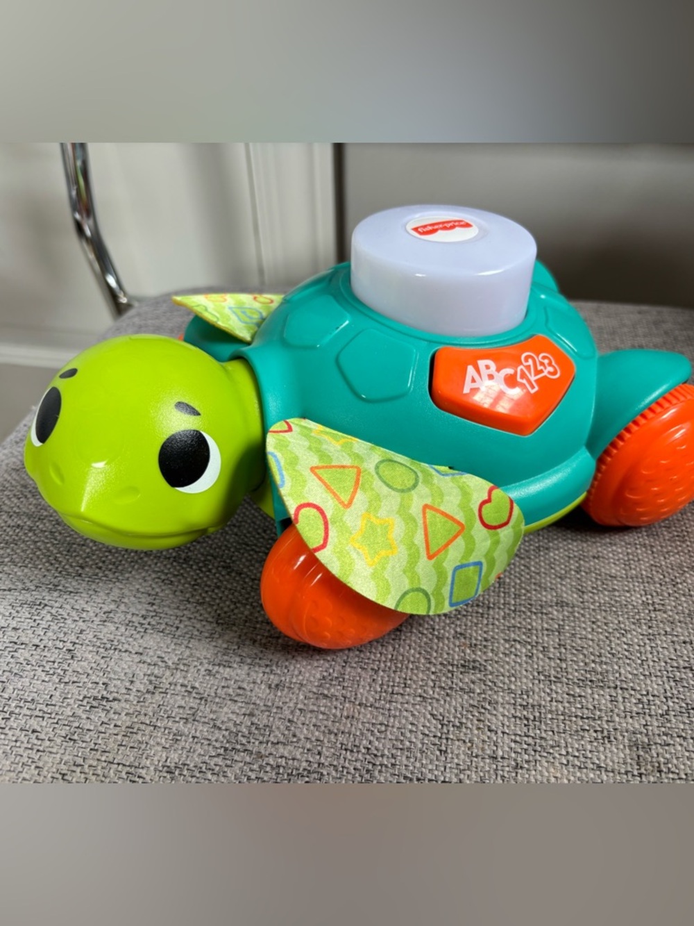 Fisher-Price Green & Teal Turtle ABC 123 Learning Toy with Orange Wheels